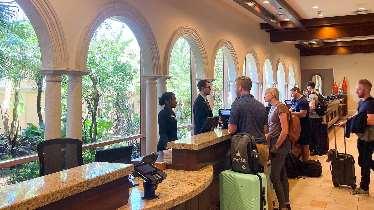 Guests in Rosen Shingle Creek Lobby