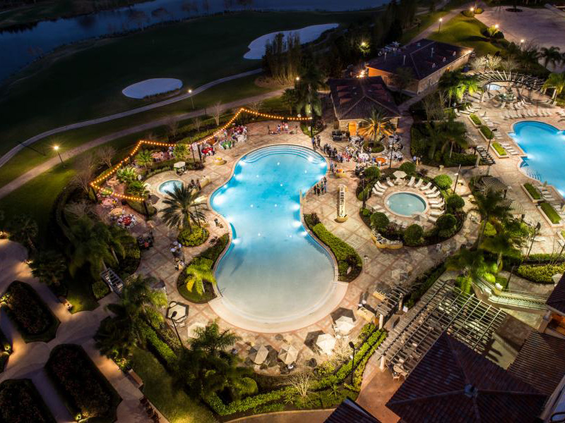 aerial view pools