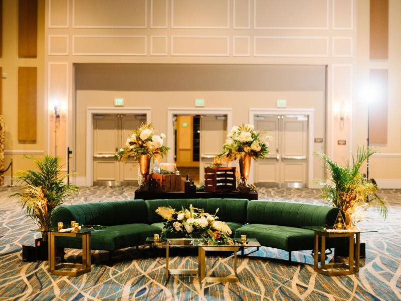 Green Couch in Meeting Space